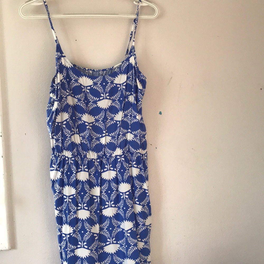 Blue floral dress